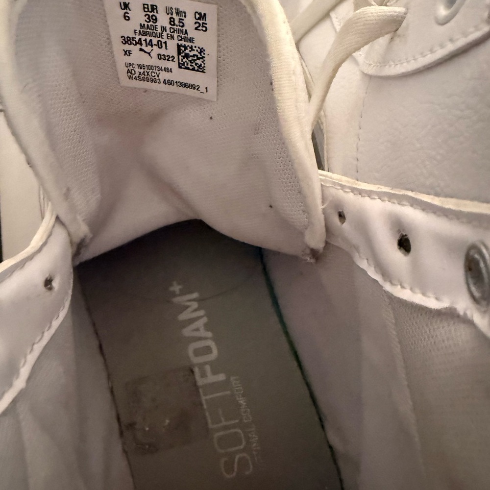 Puma White High-Top Women's Sneakers with Iridescent Detail - Picture 3 of 3